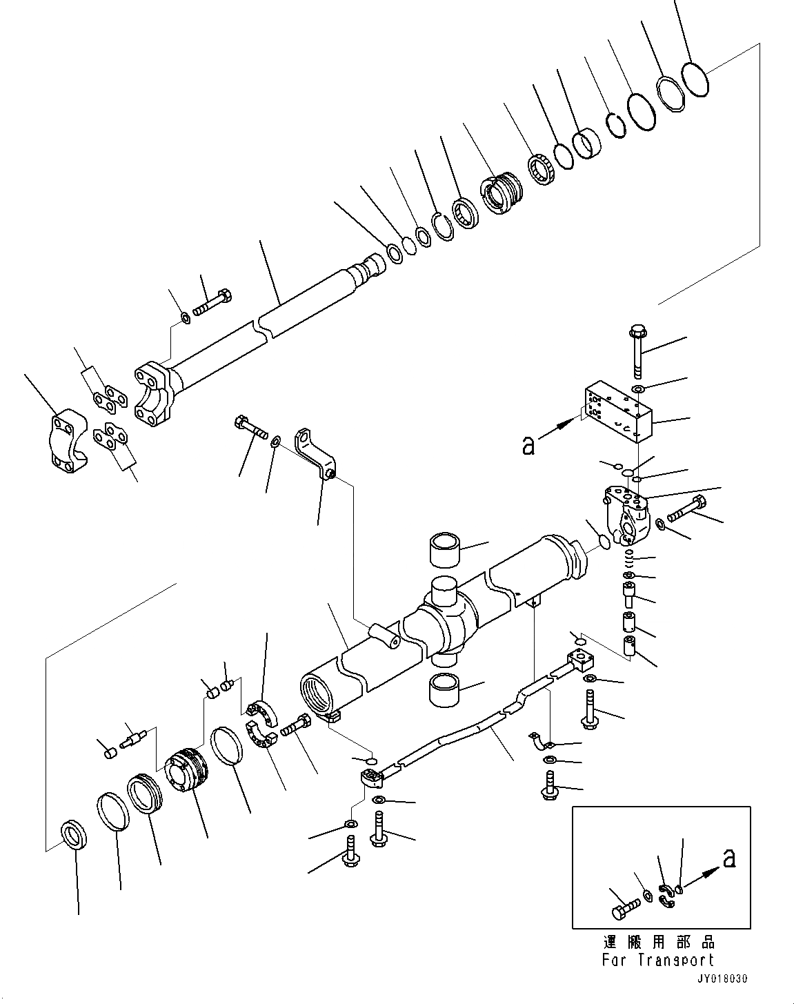 Схема запчастей Komatsu D275A-5R - DOZER ЦИЛИНДР ПОДЪЕМА ОТВАЛА, ЛЕВ. (№-) DOZER ЦИЛИНДР ПОДЪЕМА ОТВАЛА