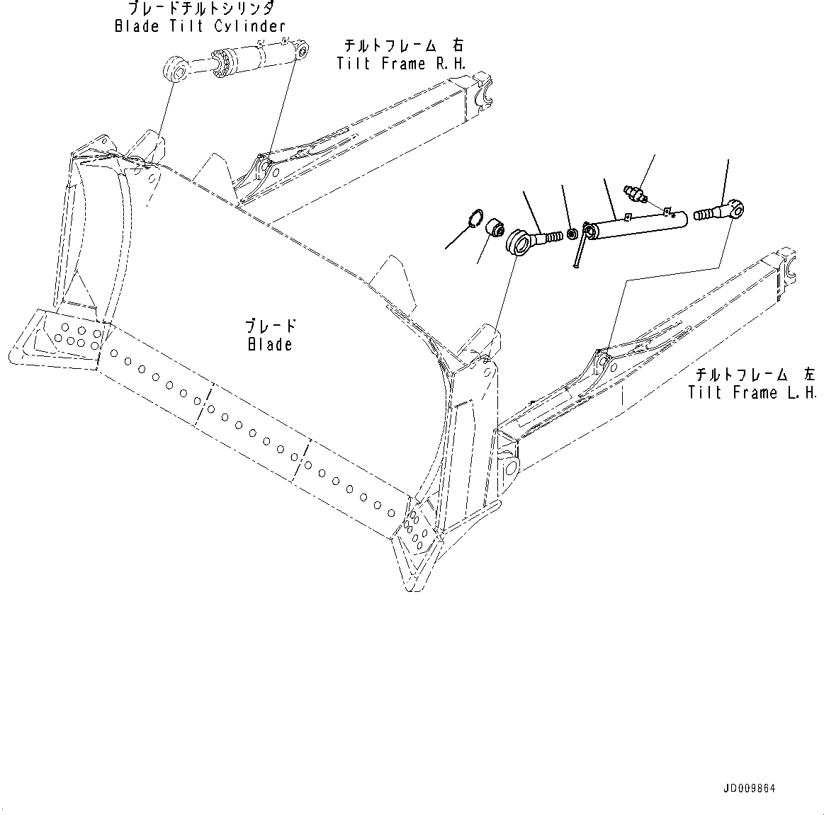 Схема запчастей Komatsu D275A-5R - DOZER ЦИЛИНДР ПЕРЕКОСА ОТВАЛА, БАЛКА (№-) DOZER ЦИЛИНДР ПЕРЕКОСА ОТВАЛА, ДЛЯ ОТВАЛА С ПЕРЕКОСОМ