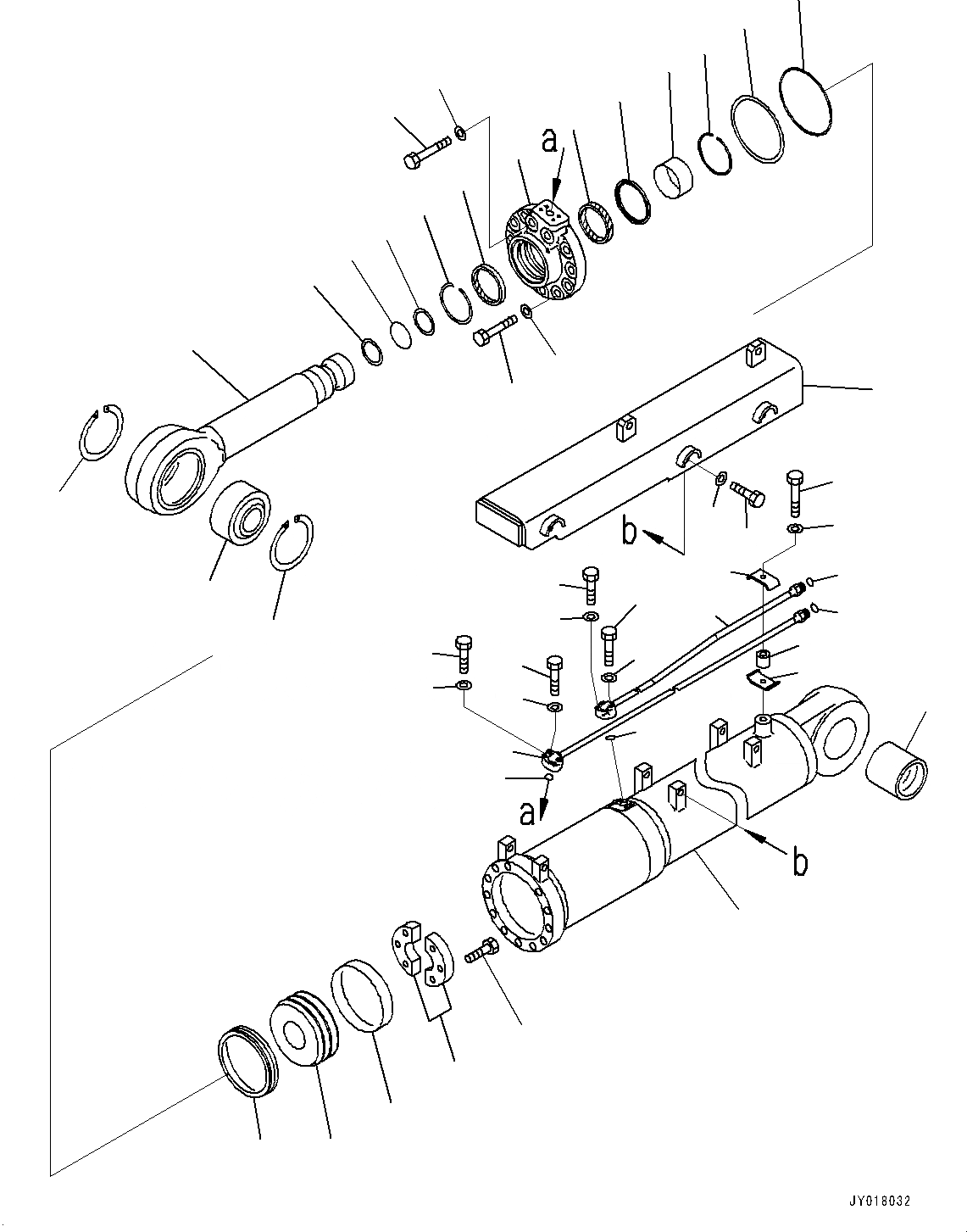 Схема запчастей Komatsu D275A-5R - DOZER ЦИЛИНДР ПЕРЕКОСА ОТВАЛА (№-) DOZER ЦИЛИНДР ПЕРЕКОСА ОТВАЛА, ДЛЯ УСИЛ. ДВОЙН. НАКЛОН. SIGMADOZER