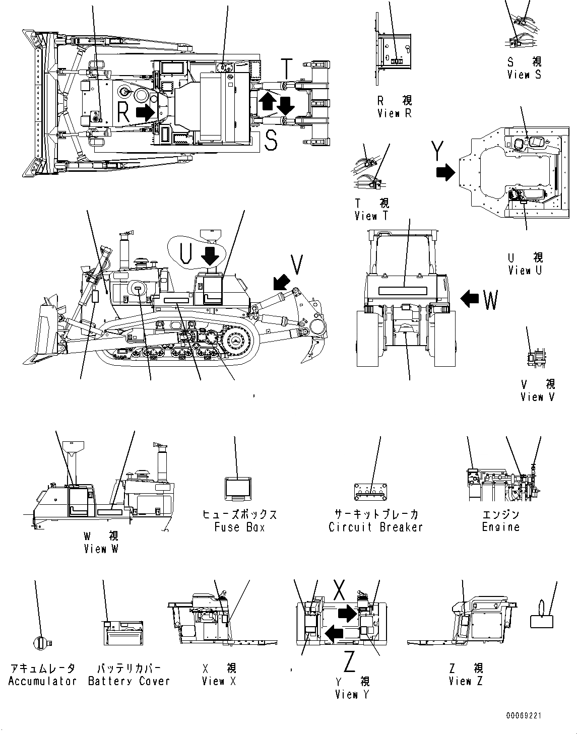 Схема запчастей Komatsu D275A-5R - МАРКИРОВКА (№-) МАРКИРОВКА, КИТАЙ