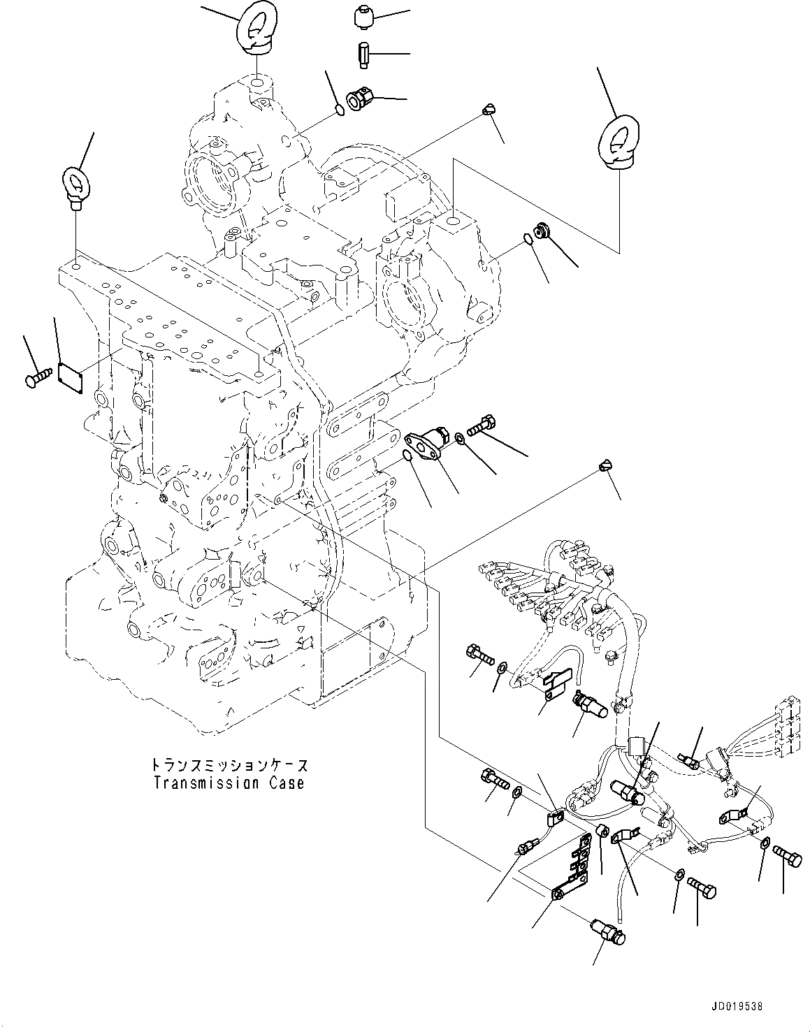 Схема запчастей Komatsu GD555-5 - ТРАНСМИССИЯ, АКСЕССУАРЫ (№-) ТРАНСМИССИЯ