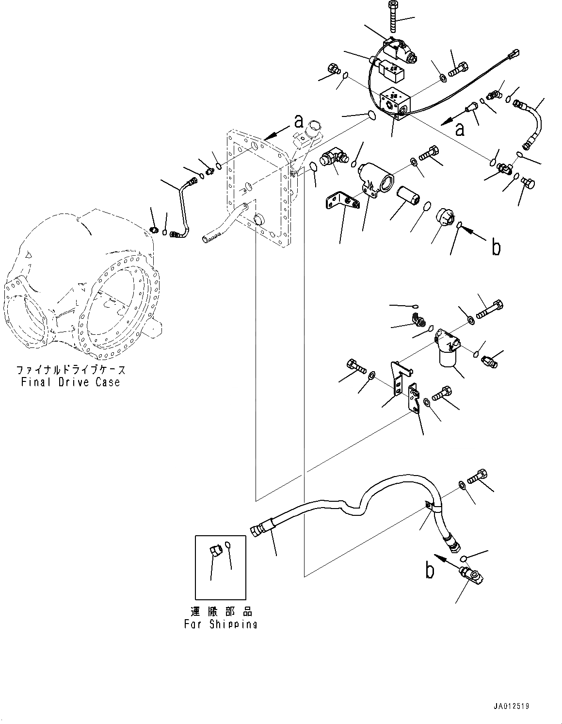 Схема запчастей Komatsu GD555-5 - ЗАДН. МОСТ, КОНЕЧНАЯ ПЕРЕДАЧА, СОЛЕНОИДНЫЙ КЛАПАН И ТРУБЫ (№7-) ЗАДН. МОСТ, бЛОК. ДИФФЕРЕНЦИАЛА ТИП