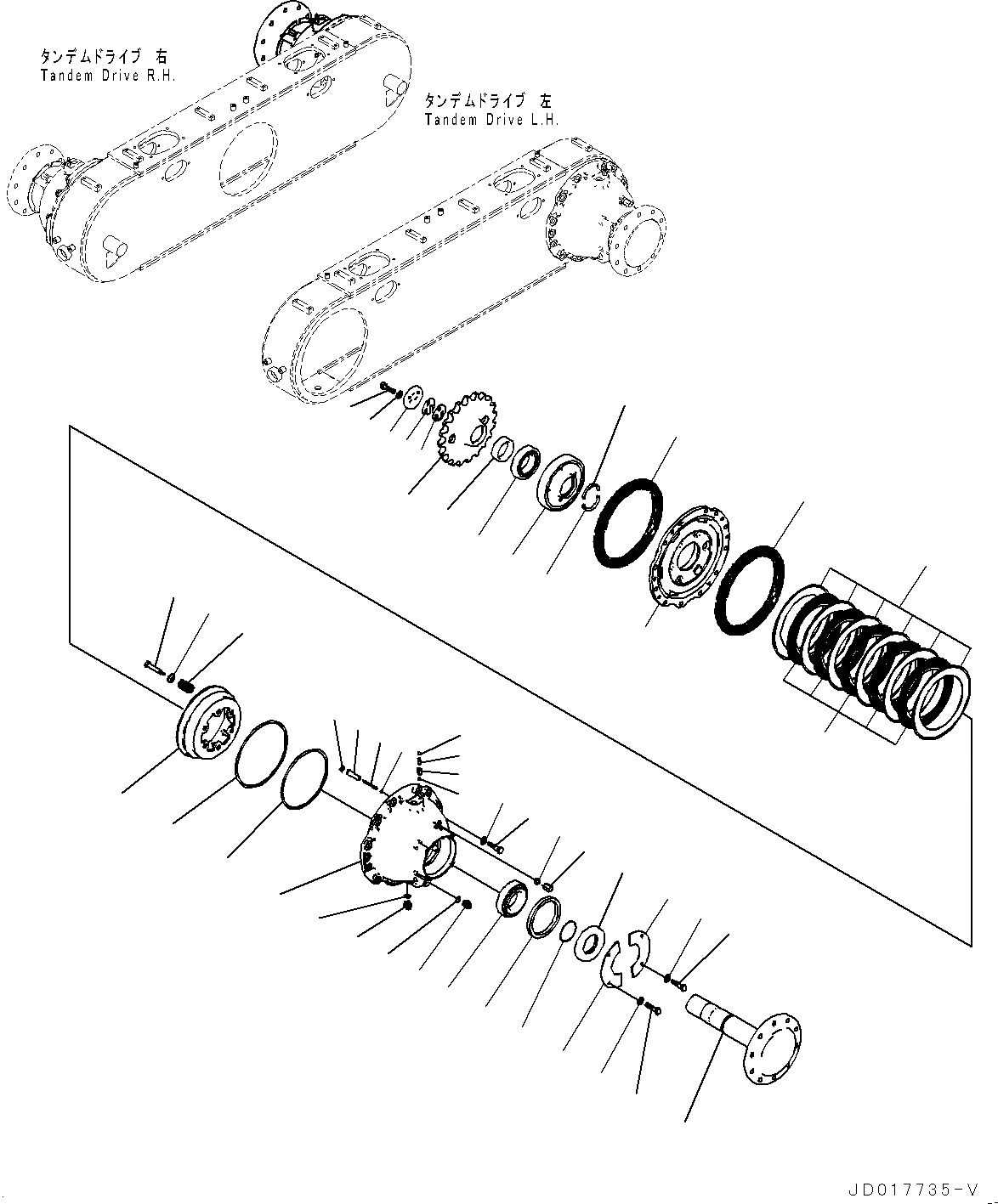 Схема запчастей Komatsu GD555-5 - ЗАДН. МОСТ, СДВОЕНН., A ПРИВОД (№-87) ЗАДН. МОСТ, NON ДИФФЕРЕНЦ. ТИП
