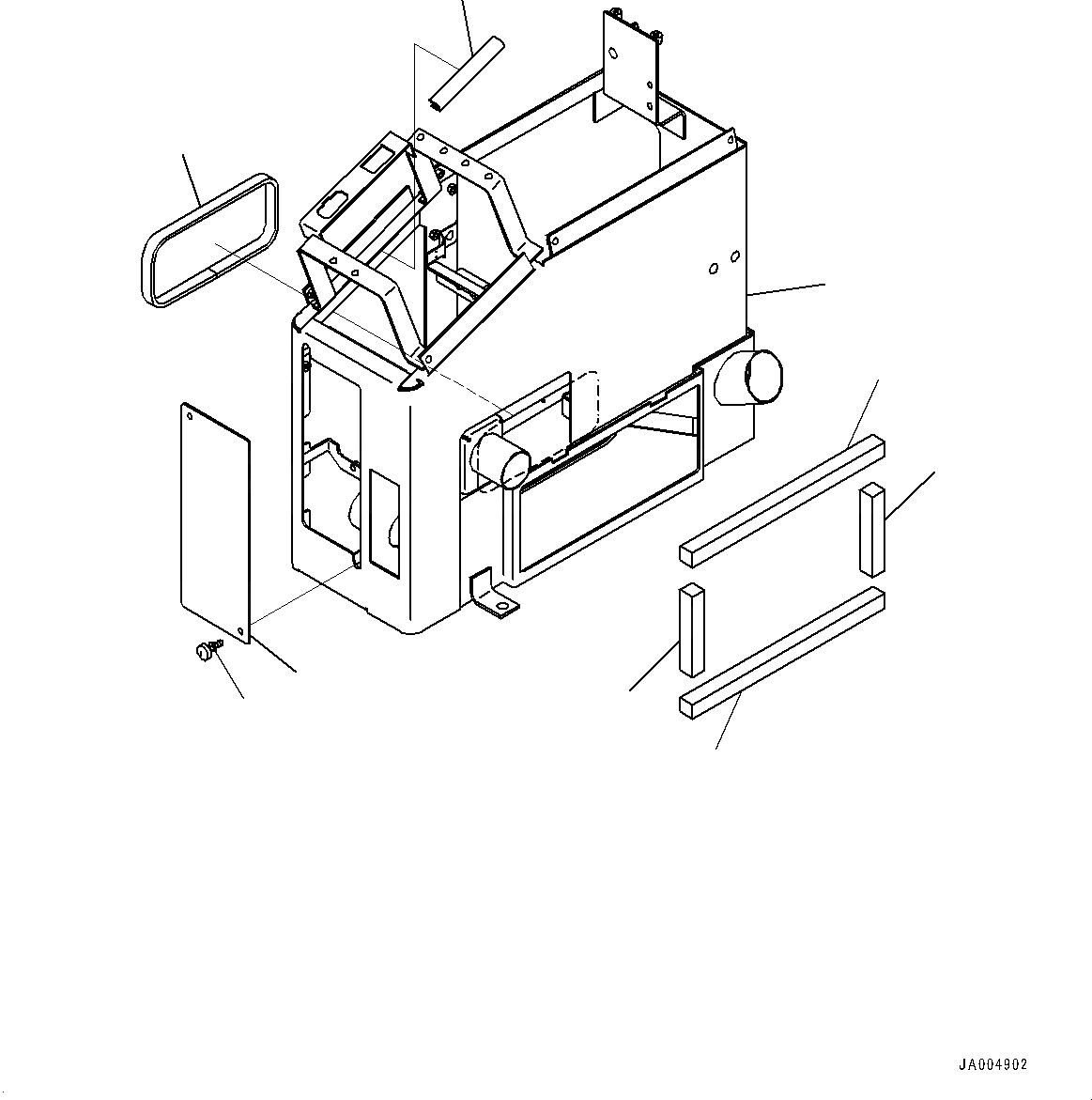 Схема запчастей Komatsu GD555-5 - ОСНОВН. КОНСТРУКЦИЯ, КОНСОЛЬН. БЛОК (№-) ОСНОВН. КОНСТРУКЦИЯ, С ВЫСОК. ЕМК. ПЕЧКА