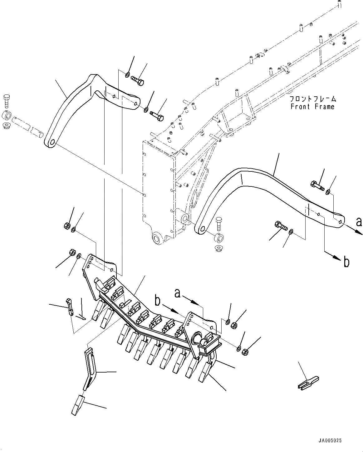Схема запчастей Komatsu GD555-5 - SCARIFIER, КУЗОВ (№-) SCARIFIER