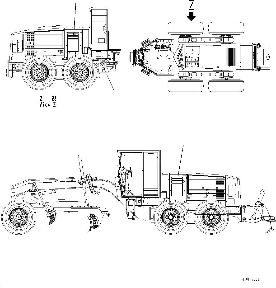 Схема запчастей Komatsu GD555-5 - МАРКИРОВКА, (/) (№-) МАРКИРОВКА, ТУРЦИЯ-АНГЛ., ДЛЯ EC REGULATION ARRANGEMENT