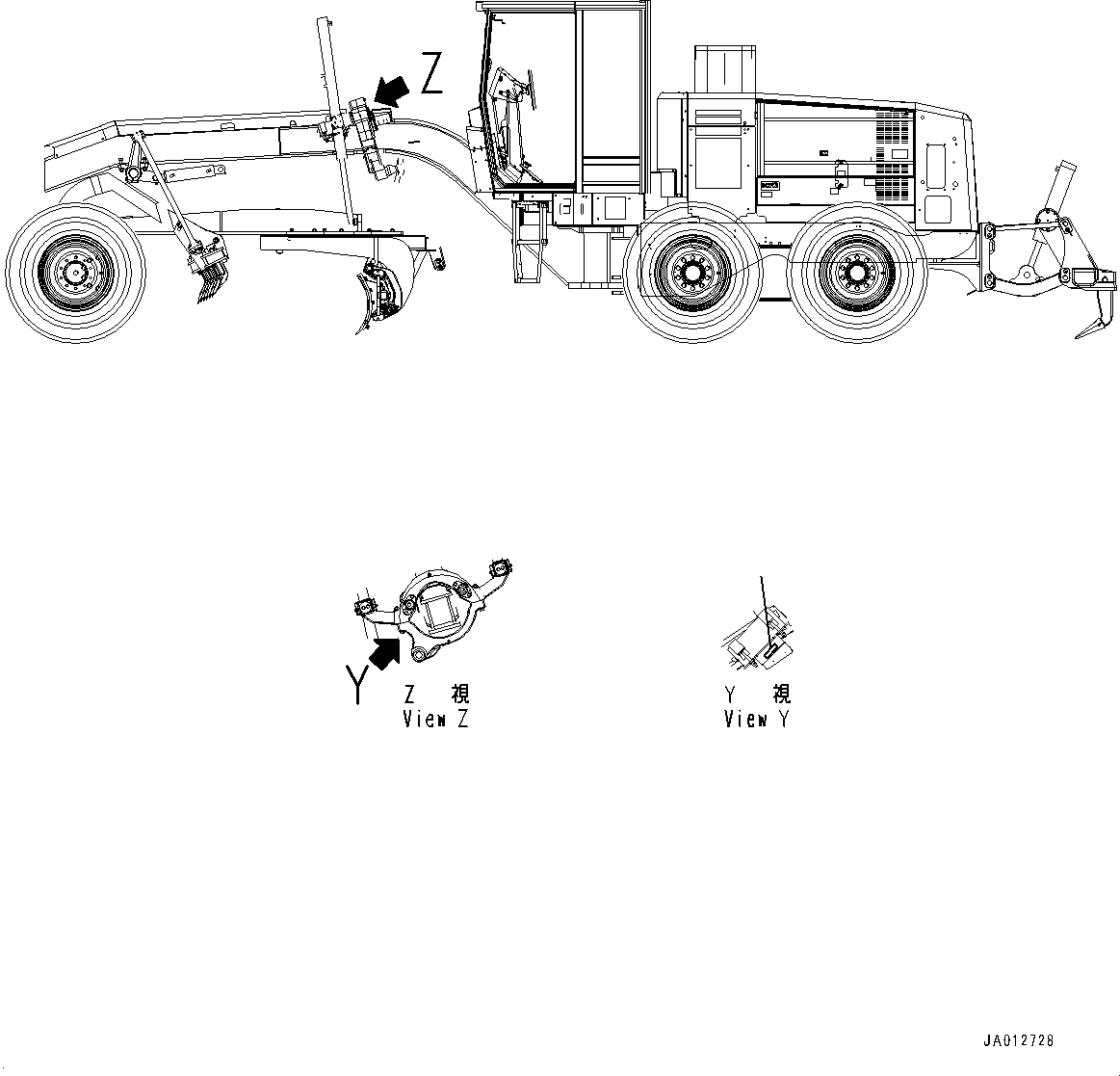 Схема запчастей Komatsu GD555-5 - ПРЕДУПРЕЖДАЮЩ. МАРКИРОВКА (№-) ПРЕДУПРЕЖДАЮЩ. МАРКИРОВКА, ДЛЯ АВСТРАЛИИ REGULATION