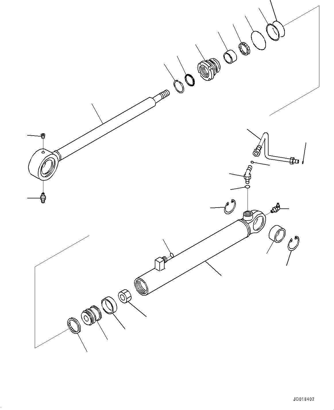 Схема запчастей Komatsu GD675-5 - ПЕРЕДНИЙ МОСТ, ЦИЛИНДР РУЛЕВ. УПР-Я, ПРАВ. (№-) ПЕРЕДНИЙ МОСТ, С ЦИЛИНДР РУЛЕВ. УПР-Я ЧАСТИ КОРПУСА