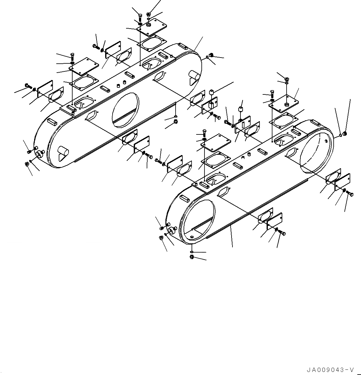 Схема запчастей Komatsu GD675-5 - ЗАДН. МОСТ, КОРПУС (№-) ЗАДН. МОСТ, бЛОК. ДИФФЕРЕНЦИАЛА ТИП