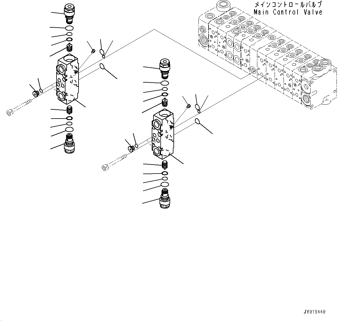Схема запчастей Komatsu GD675-5 - УПРАВЛЯЮЩ. КЛАПАН, -КЛАПАН (7/) (№-) УПРАВЛЯЮЩ. КЛАПАН, С СЕКЦ. КЛАПАН