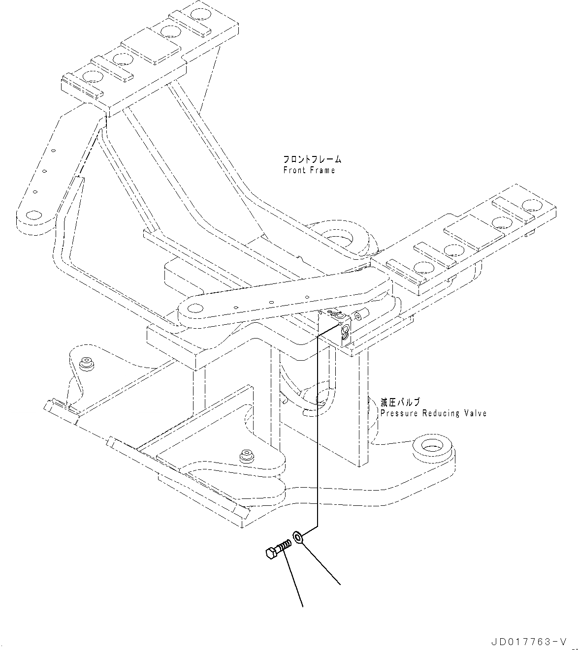 Схема запчастей Komatsu GD675-5 - ПОЛ КЛАПАН, ЭЛЕМЕНТЫ КРЕПЛЕНИЯ (№-) ПОЛ КЛАПАН