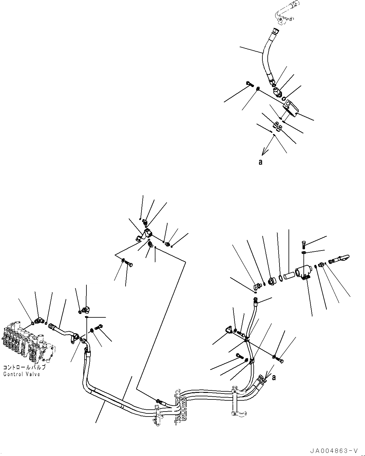 Схема запчастей Komatsu GD675-5 - ГИДРОЛИНИЯ, ФИЛЬТР И ТРУБЫ (№-) ГИДРОЛИНИЯ, С СЕКЦ. КЛАПАН, ЗАДН. МОСТ, бЛОК. ДИФФЕРЕНЦИАЛА ТИП