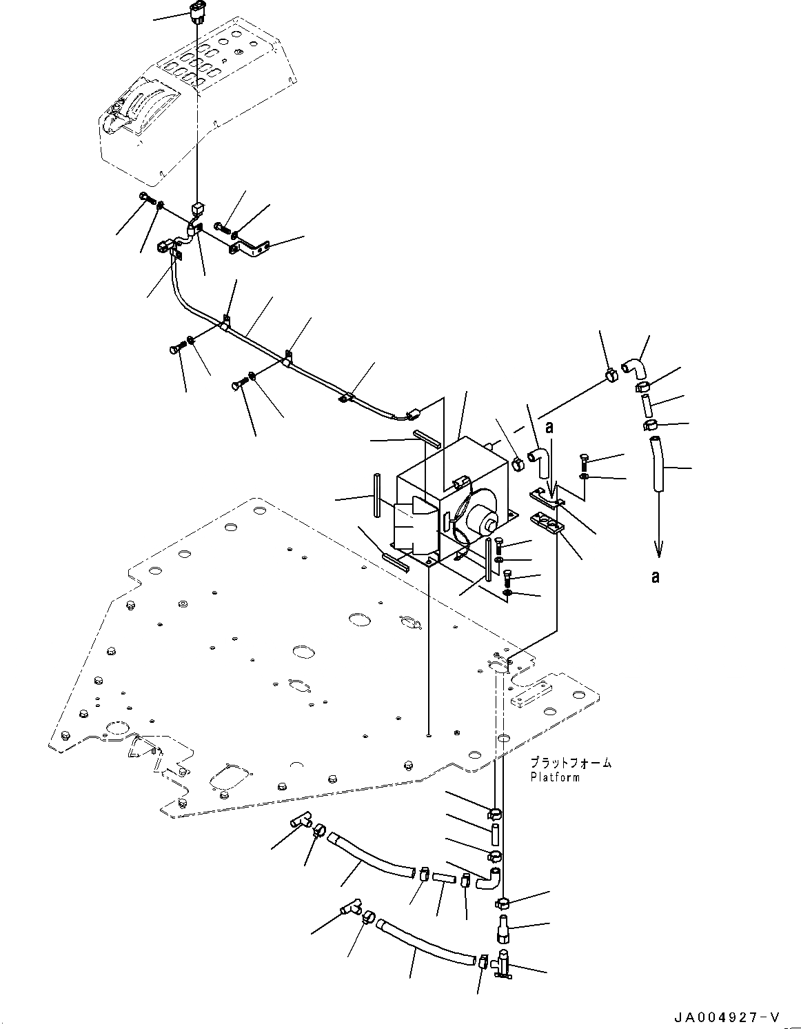 Схема запчастей Komatsu GD675-5 - ОСНОВН. КОНСТРУКЦИЯ, ОБОГРЕВАТЕЛЬ. (№-) ОСНОВН. КОНСТРУКЦИЯ, С ВЫСОК. ЕМК. ПЕЧКА