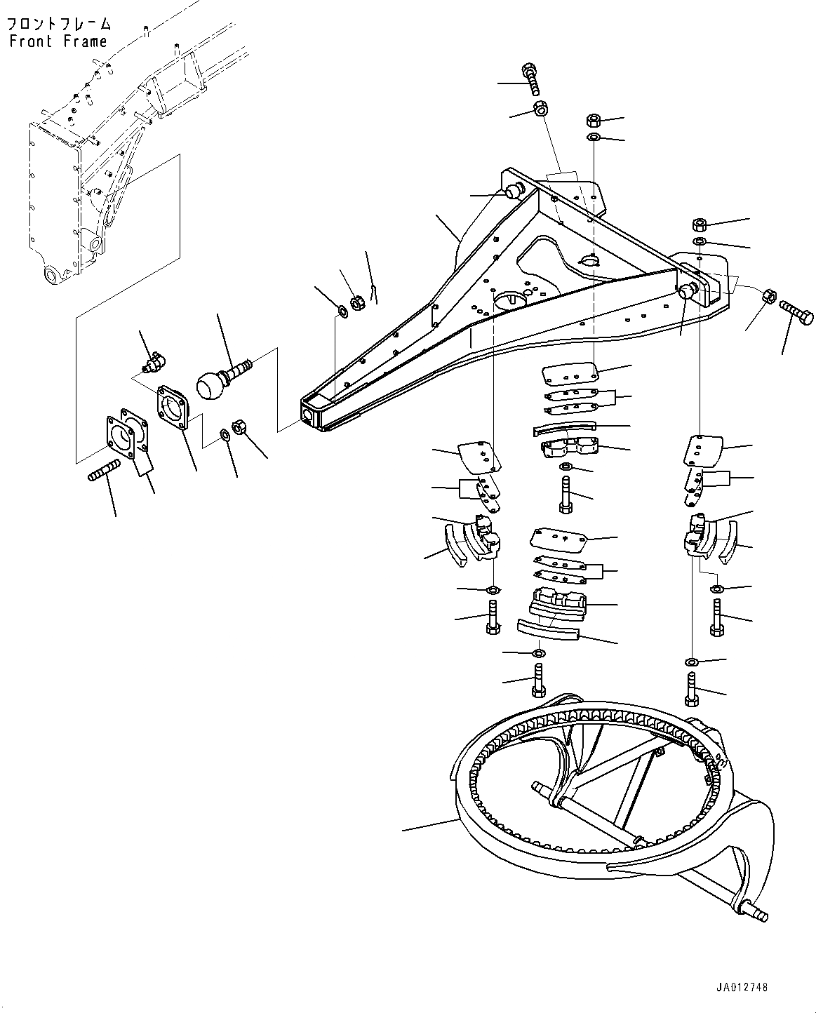 Схема запчастей Komatsu GD675-5 - СЦЕПНОЕ УСТРОЙСТВО И CIRCLE (№-7) СЦЕПНОЕ УСТРОЙСТВО И CIRCLE