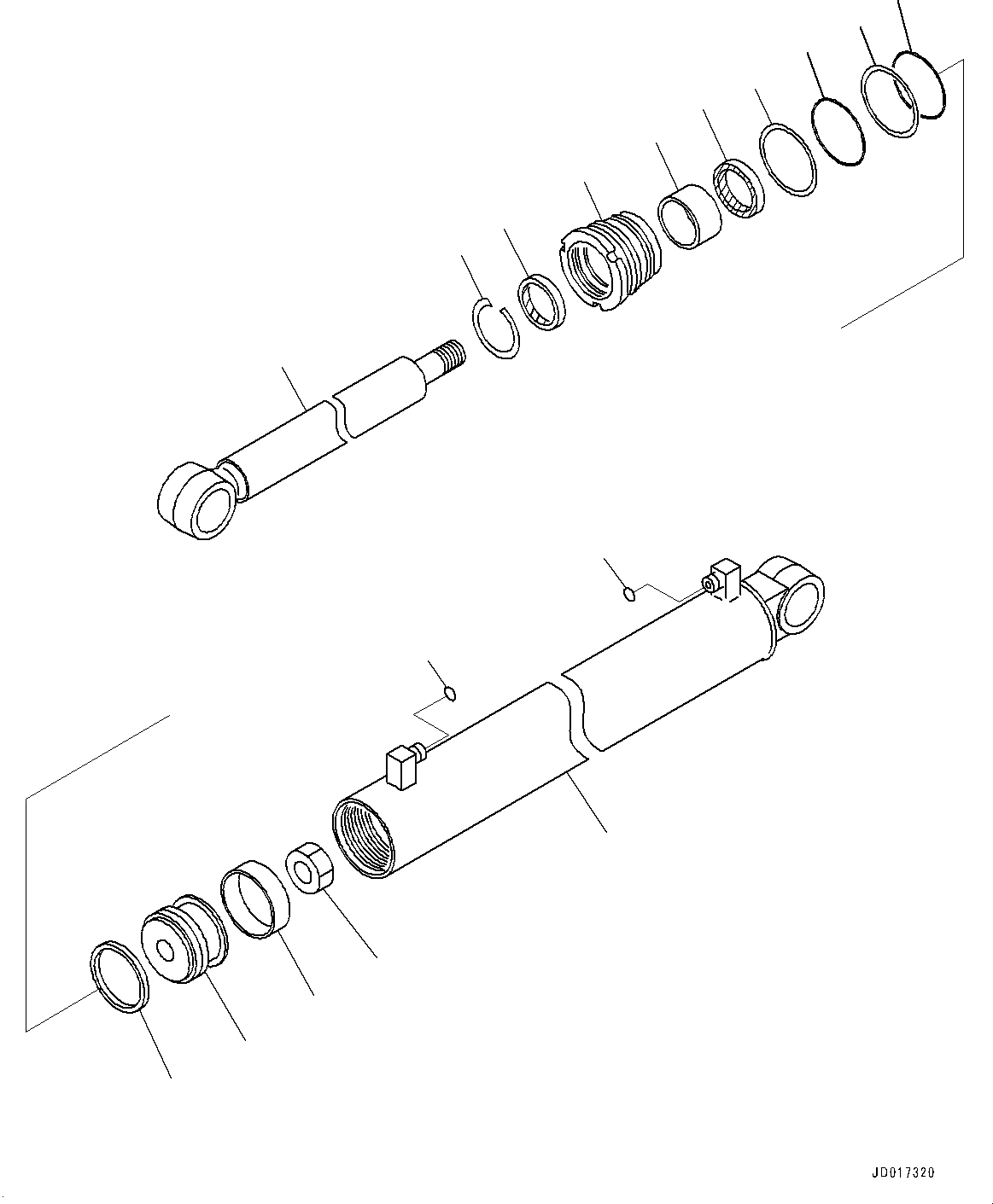 Схема запчастей Komatsu GD675-5 - ОТВАЛ SHIFT ЦИЛИНДР, ВНУТР. ЧАСТИ (№-7) ОТВАЛ SHIFT ЦИЛИНДР