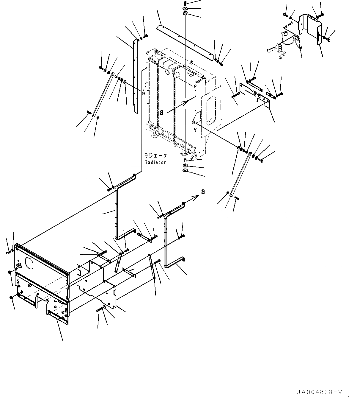 Схема запчастей Komatsu GD655-5 - РАДИАТОР, ЭЛЕМЕНТЫ КРЕПЛЕНИЯ (№-) РАДИАТОР, БЕЗ НАКАЧИВАНИЕ ШИН КОМПЛЕКТ