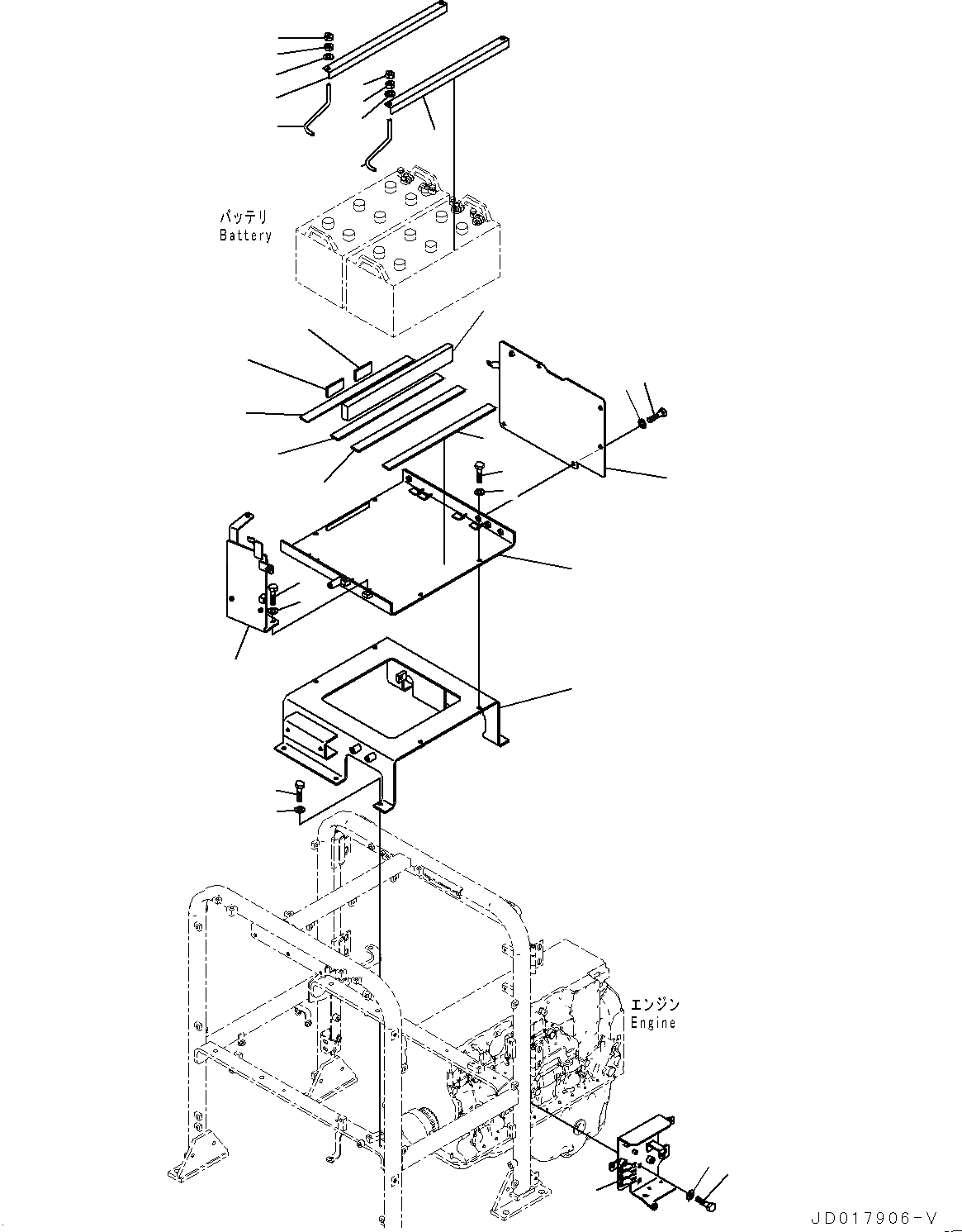 Схема запчастей Komatsu GD655-5 - КОРПУС АККУМУЛЯТОРА, КОРПУС (№-) КОРПУС АККУМУЛЯТОРА, С 9AMP. ГЕНЕРАТОР