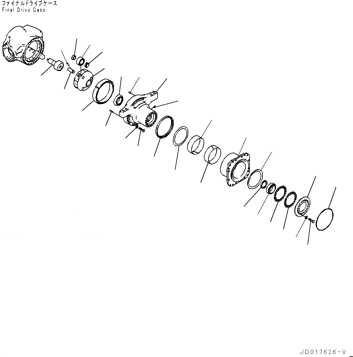 Схема запчастей Komatsu GD655-5 - ЗАДН. МОСТ, КОНЕЧНАЯ ПЕРЕДАЧА, ГТР ВАЛ (/) (№-) ЗАДН. МОСТ, бЛОК. ДИФФЕРЕНЦИАЛА ТИП