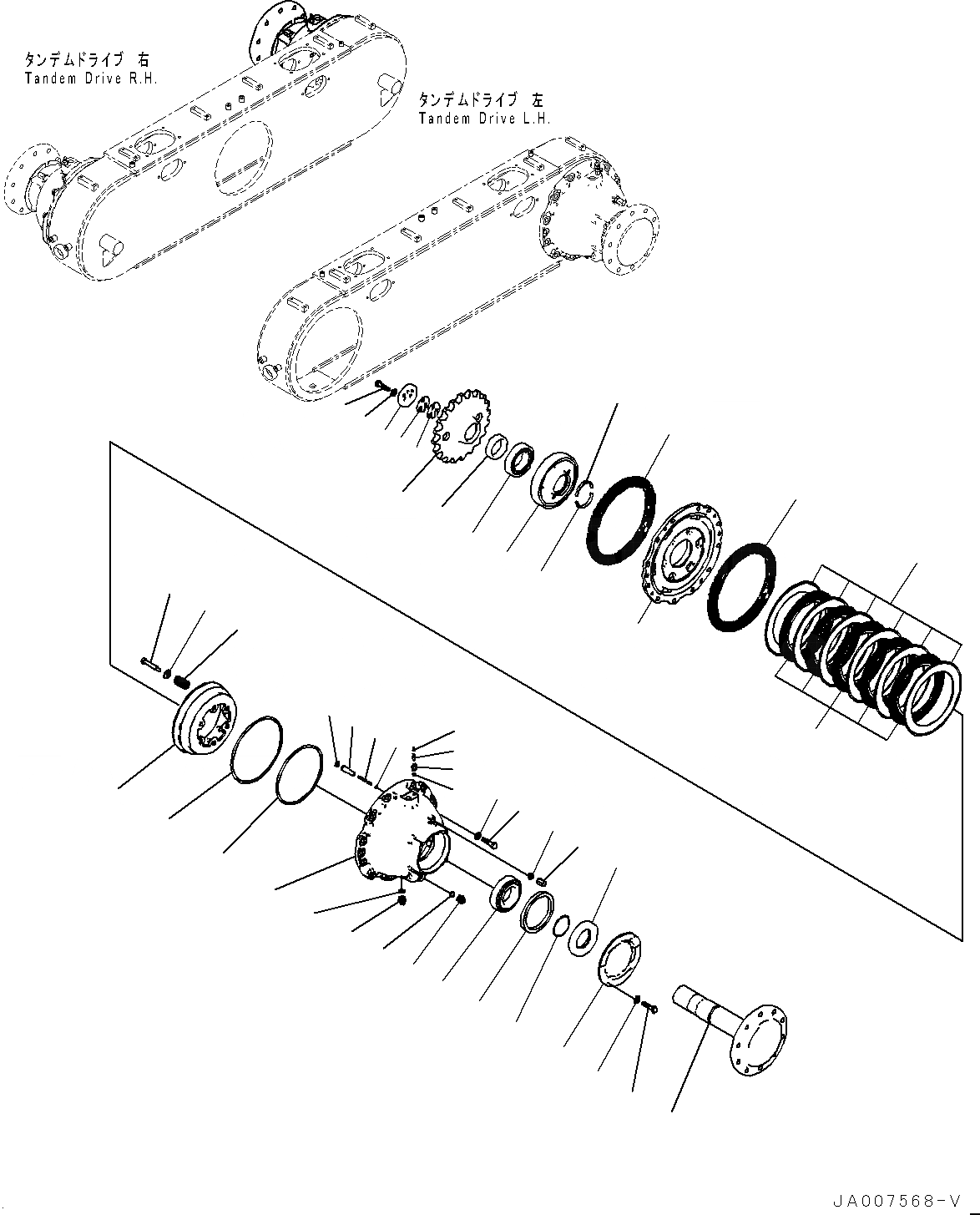 Схема запчастей Komatsu GD655-5 - ЗАДН. МОСТ, СДВОЕНН., A ПРИВОД (№-) ЗАДН. МОСТ, NON ДИФФЕРЕНЦ. ТИП
