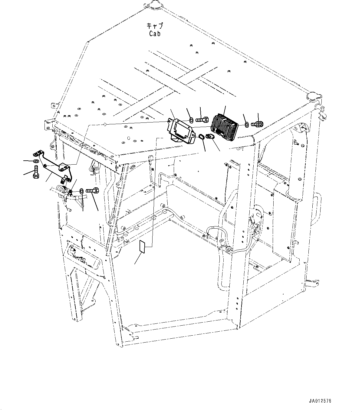 Схема запчастей Komatsu GD655-5 - КАБИНА ROPS, ЗАДН.VIEW МОНИТОР (№-) КАБИНА ROPS, НИЗ. HEIGHT, С ЗАДН.VIEW CAMERA, KOMTRAX