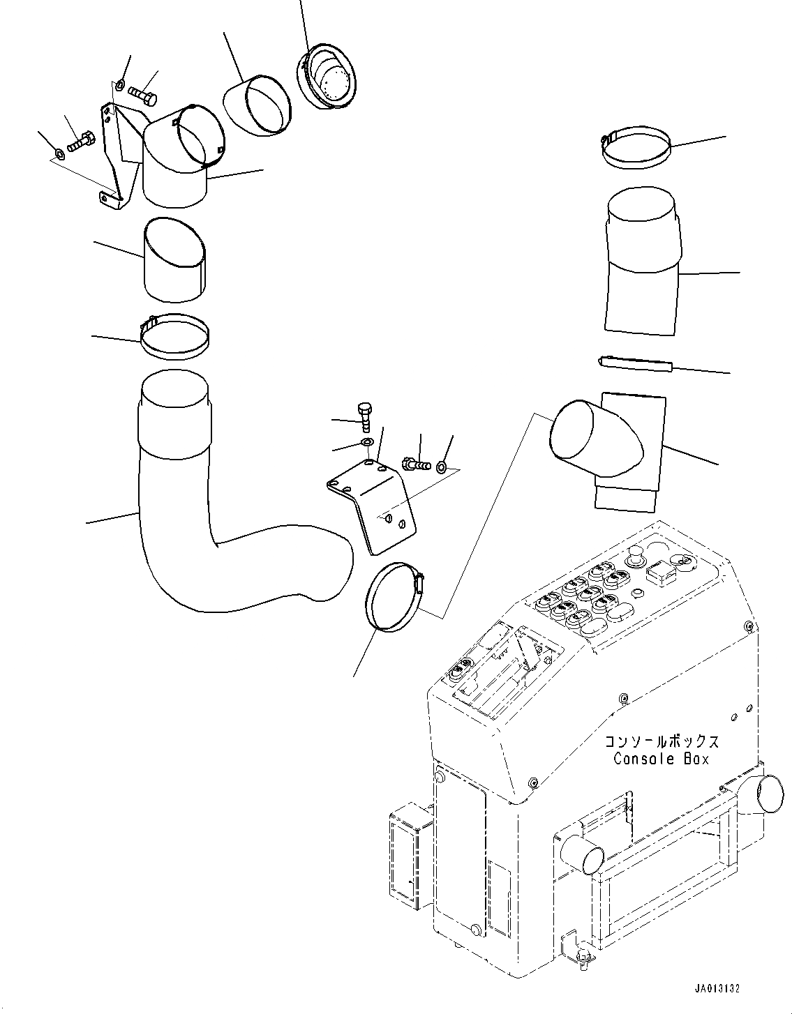 Схема запчастей Komatsu GD655-5 - ОСНОВН. КОНСТРУКЦИЯ, КОНДИЦ. ВОЗДУХА ВОЗДУХОВОДЫ (/) (№-) ОСНОВН. КОНСТРУКЦИЯ, С 9 СЕКЦ. КЛАПАН, KOMTRAX, GPRS