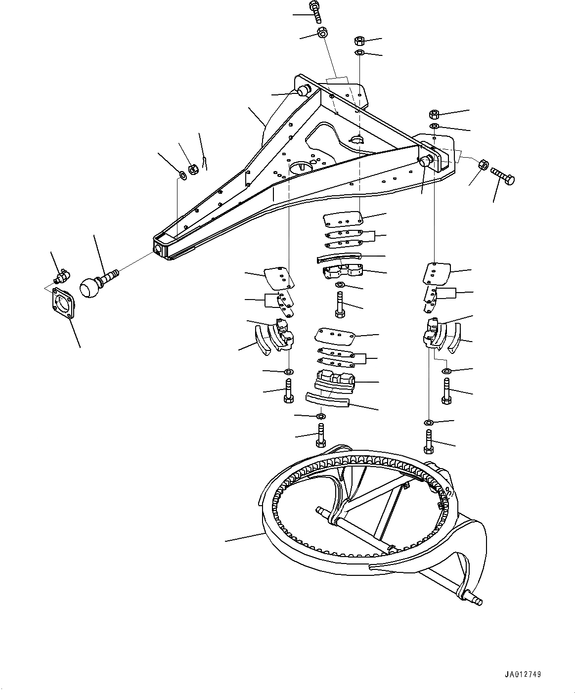 Схема запчастей Komatsu GD655-5 - СЦЕПНОЕ УСТРОЙСТВО И CIRCLE, СЦЕПНОЕ УСТРОЙСТВО CIRCLE (№7-) СЦЕПНОЕ УСТРОЙСТВО И CIRCLE