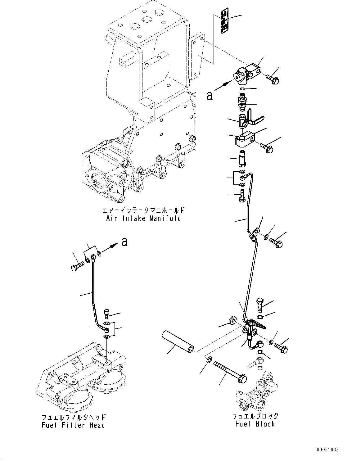 Схема запчастей Komatsu SAA6D140E-5AH - ТОПЛИВН. ФИЛЬТР., ВОЗДУШН. ВЕНТИЛЯЦИЯ (№-) ТОПЛИВН. ФИЛЬТР.