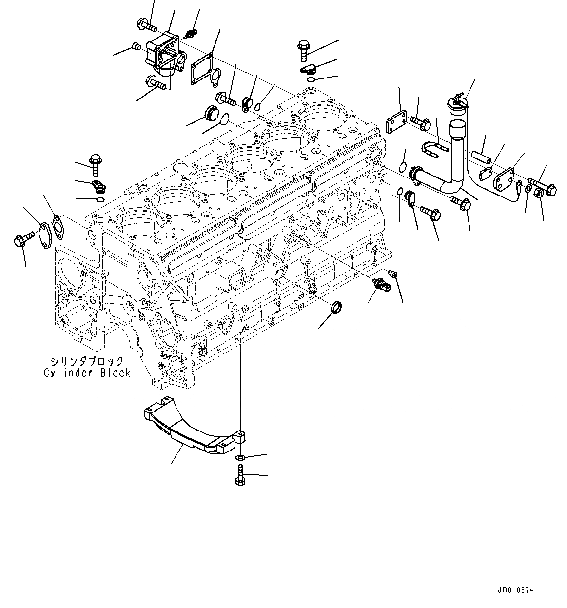 Схема запчастей Komatsu SAA6D140E-5H - ЭЛЕМЕНТЫ БЛОКА ЦИЛИНДРОВ (№78-) ЭЛЕМЕНТЫ БЛОКА ЦИЛИНДРОВ