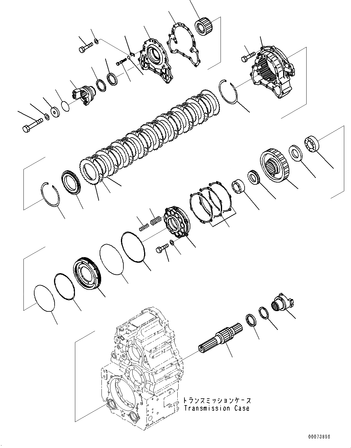 Схема запчастей Komatsu WA380-6 - ГИДРОТРАНСФОРМАТОР И ТРАНСМИССИЯ, ВЫХОДНОЙ ВАЛ (№99-) ГИДРОТРАНСФОРМАТОР И ТРАНСМИССИЯ, БЕЗ ЭКСТРЕНН. РУЛЕВ. УПРАВЛЕНИЕ