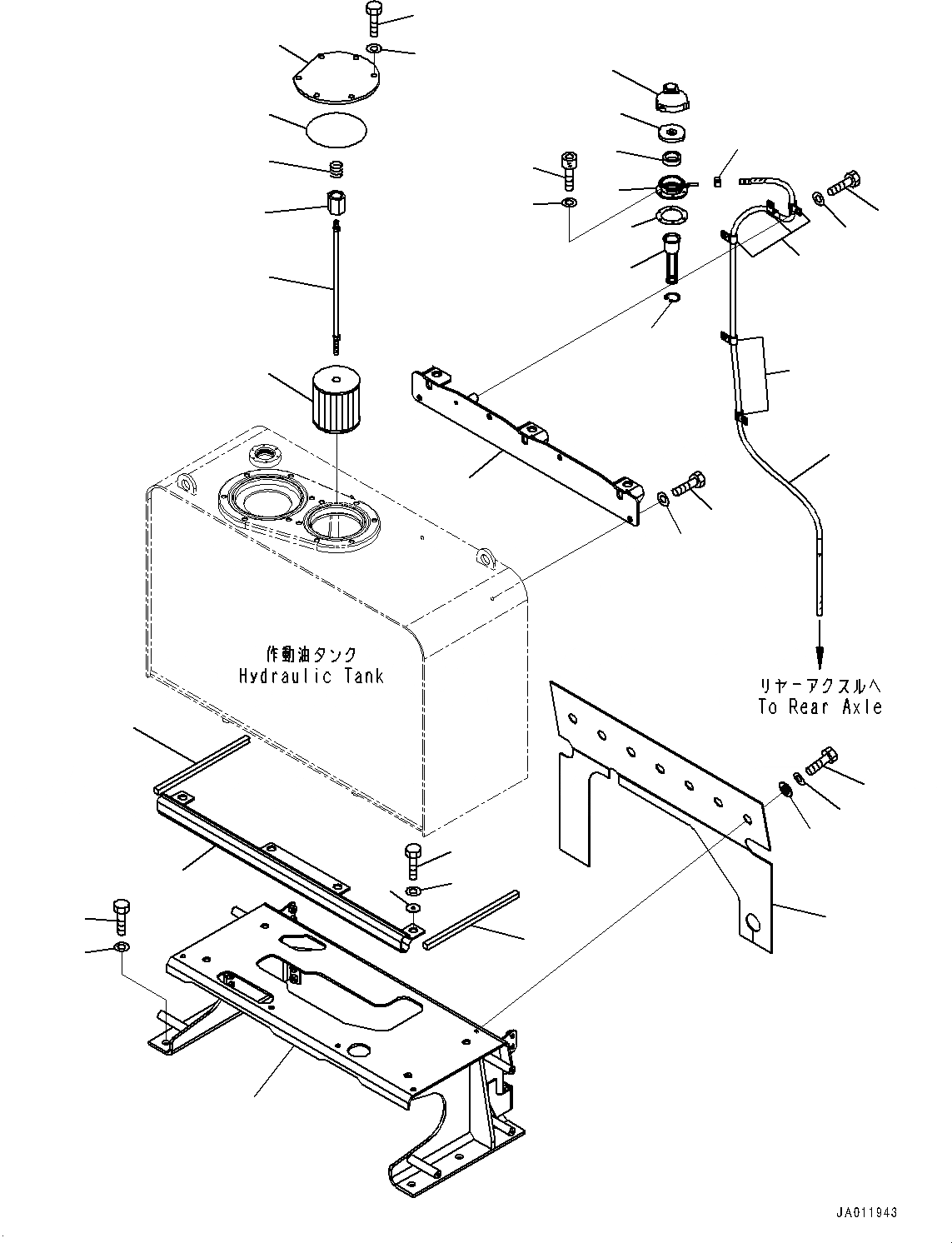 Схема запчастей Komatsu WA380-6 - ГИДР. БАК., ЭЛЕМЕНТ И ФИЛЬТР (№99-) ГИДР. БАК., БЕЗ ЭКСТРЕНН. РУЛЕВ. УПРАВЛЕНИЕ, АВТОМАТИЧ. УПРАВЛ-Е ТИП