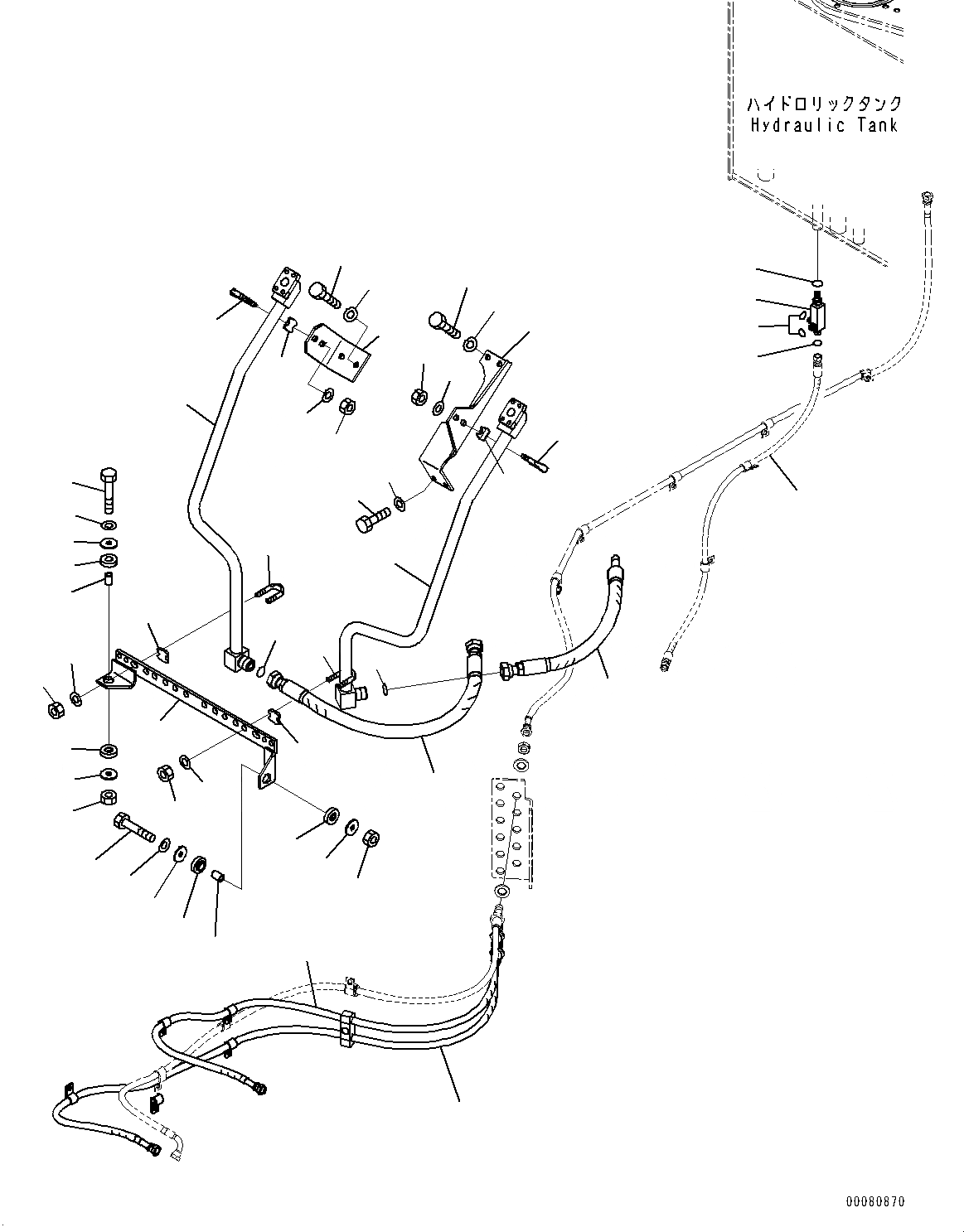 Схема запчастей Komatsu WA380-6 - ГИДРОЛИНИЯ, КЛАПАН PPCТРУБЫ, ПЕРЕДН. (/) (№99-) ГИДРОЛИНИЯ, С ECSS, АВТОМАТИЧ.-СИСТ. СМАЗКИ СИСТЕМА, ДЛЯ 3-Х СЕКЦИОНН. КОНТРОЛЬН. КЛАПАН
