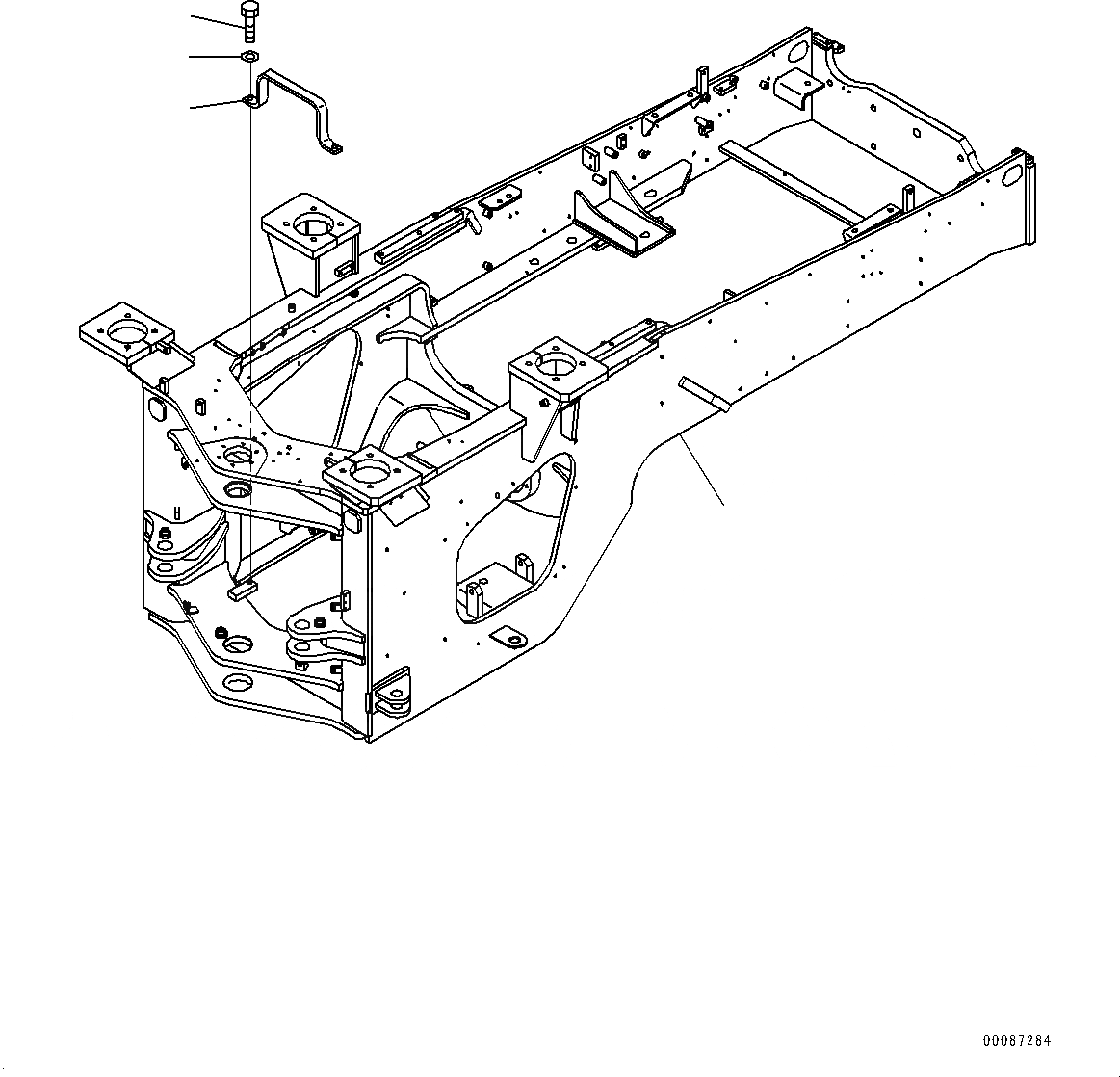 Схема запчастей Komatsu WA380-6 - ЗАДН. РАМА (№99-) ЗАДН. РАМА, ДЛЯ СТРАН ЕС NOISE REGURATION, С АККУМУЛЯТОР DISCONNECT ПЕРЕКЛЮЧАТЕЛЬ