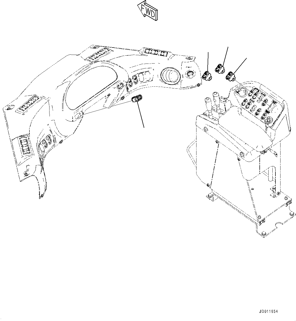 Схема запчастей Komatsu WA380-6 - ПЕРЕКЛЮЧАТЕЛЬ (№99-) ПЕРЕКЛЮЧАТЕЛЬ, С ЭКСТРЕНН. УПРАВЛ., С ГИДРОТРАНСФОРМАТОР БЛОКИР.UP, С FNR SELECTOR ПЕРЕКЛЮЧАТЕЛЬ