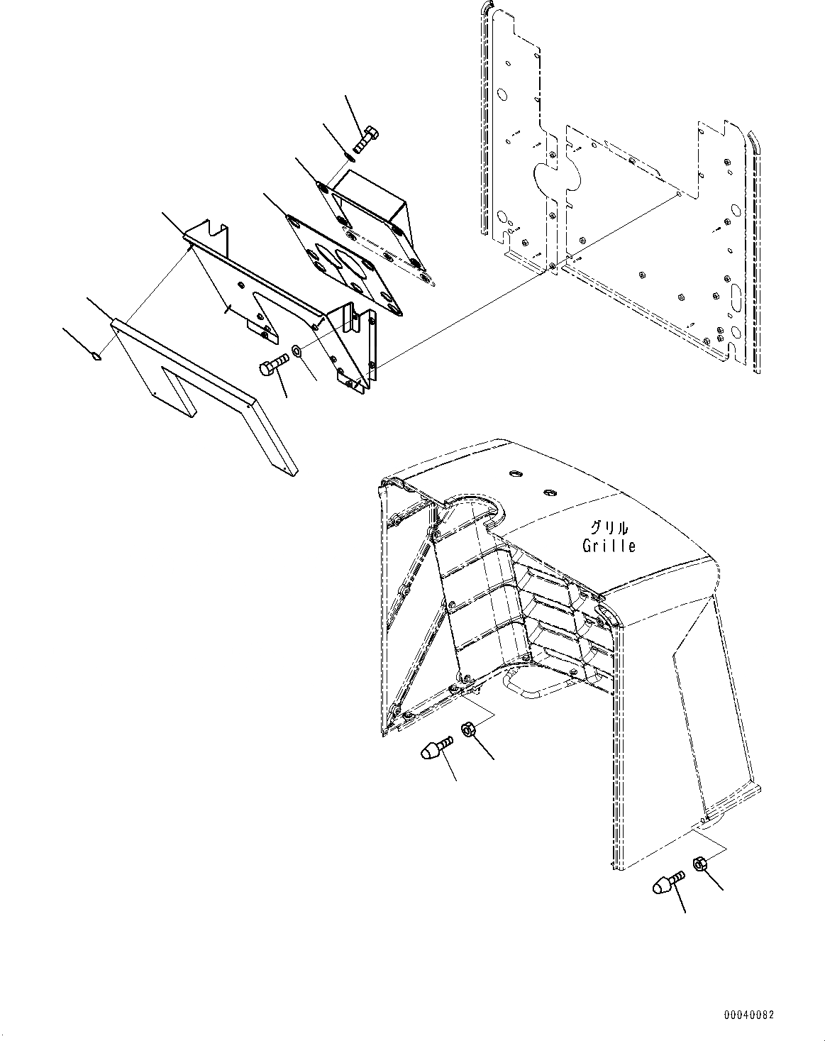 Схема запчастей Komatsu WA380-6 - КАПОТ, ДЕФЛЕКТОР (/) (№99-) КАПОТ, С ПРЕФИЛЬТР, ЗАДН. ПОЛН. КРЫЛО