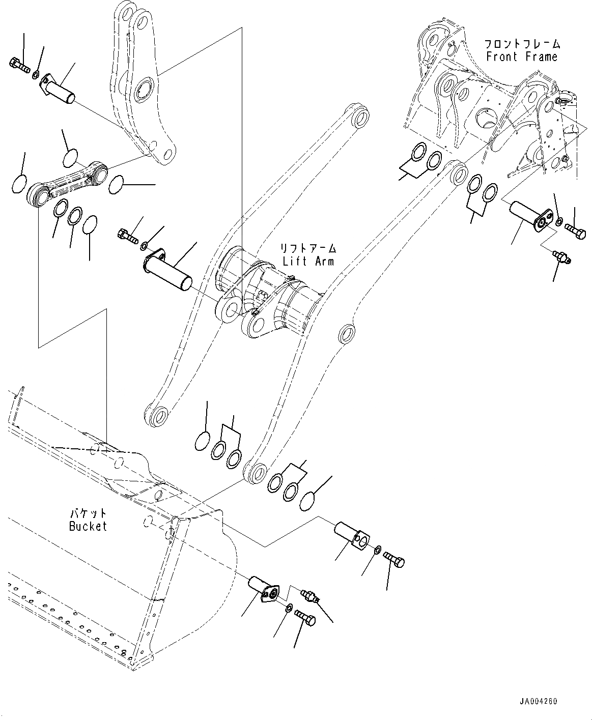 Схема запчастей Komatsu WA380-6 - РУКОЯТЬ И BELL CRANK, ТРУБЫ СТРЕЛЫ (/) (№-) РУКОЯТЬ И BELL CRANK, ДЛЯ 3-Х СЕКЦИОНН. КЛАПАН ARRANGEMENT