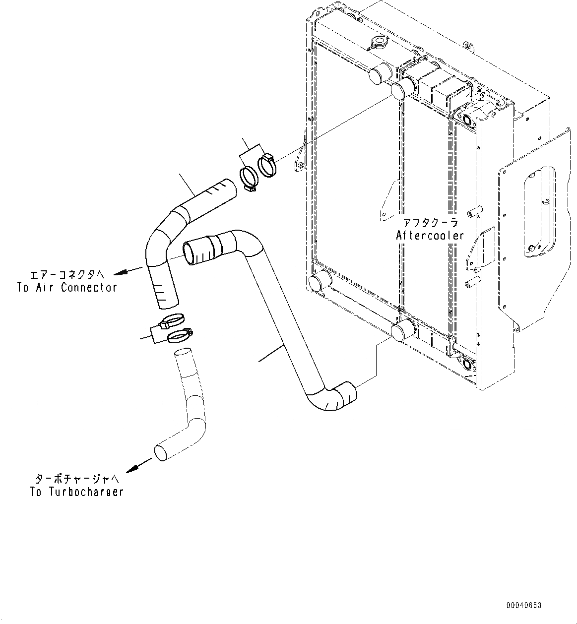 Схема запчастей Komatsu WA380-6 - РАДИАТОР, С КОНДИЦИОНЕРОМ, ПОСЛЕОХЛАДИТЕЛЬ ТРУБЫ (№99-) РАДИАТОР, С КОНДИЦИОНЕРОМ