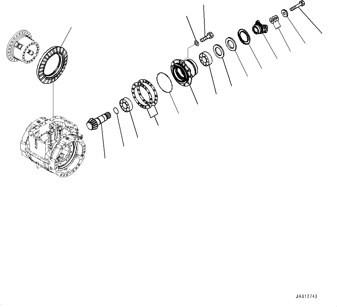 Схема запчастей Komatsu WA380-6 - ПЕРЕДНИЙ МОСТ, С САМОБЛОКИР. ДИФФЕРЕНЦ., ДИФФЕРЕНЦ. (/) (№99-) ПЕРЕДНИЙ МОСТ, С САМОБЛОКИР. ДИФФЕРЕНЦ.