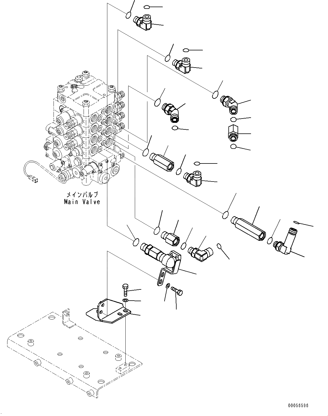 Схема запчастей Komatsu WA380-6 - ГИДРАВЛ УПРАВЛЯЮЩ. КЛАПАН, ДЛЯ 4-Х СЕКЦИОНН. КЛАПАН ARRANGEMENT, С ЭЛЕКТРОНН. УПРАВЛ-ЕLED ПОДВЕСКА СИСТЕМА (ECSS), ПОДАЮЩ. ТРУБЫ (№ ГИДРАВЛ УПРАВЛЯЮЩ. КЛАПАН, ДЛЯ 4-Х СЕКЦИОНН. КЛАПАН ARRANGEMENT, С ЭЛЕКТРОНН. УПРАВЛ-ЕLED