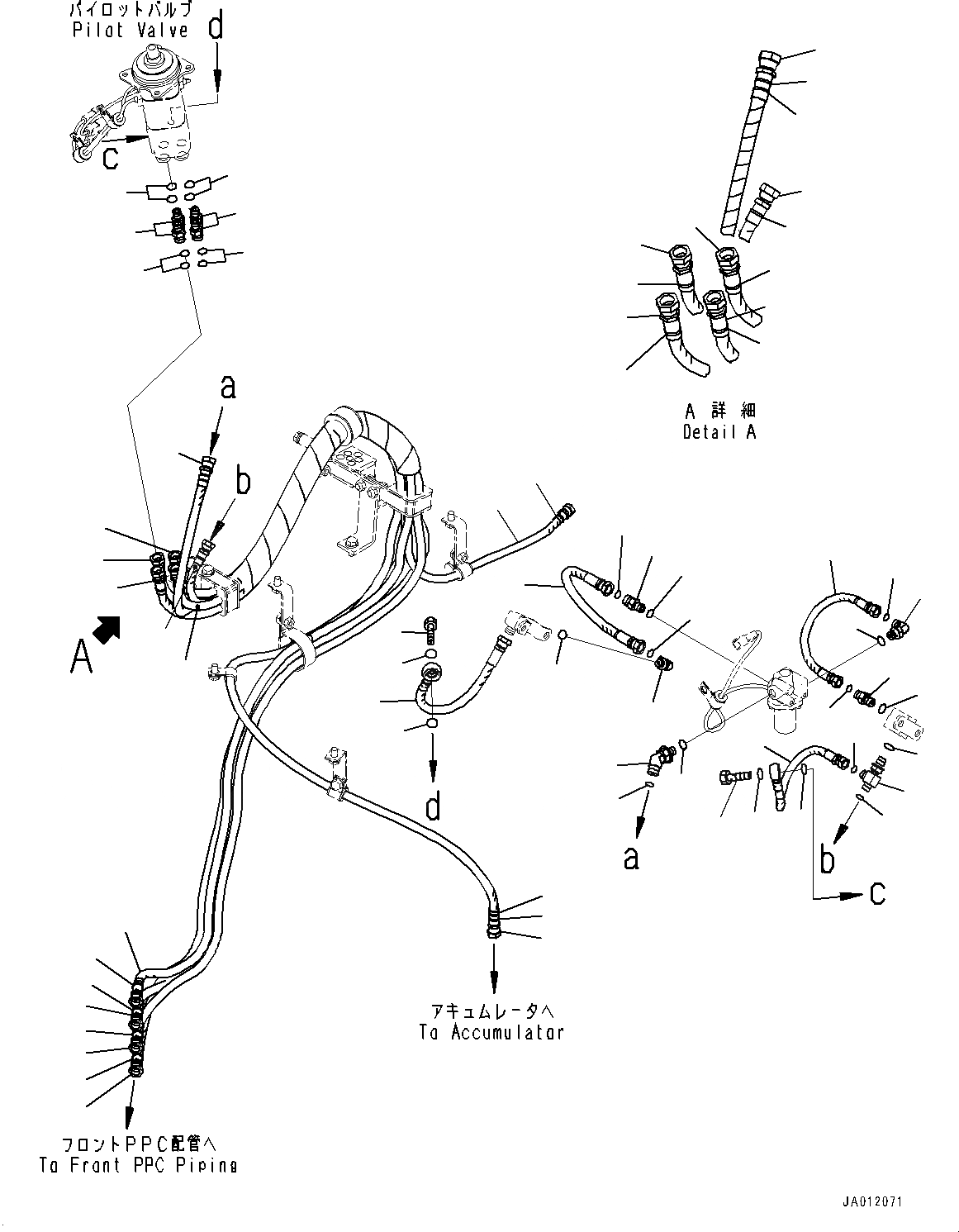 Схема запчастей Komatsu WA380-6 - УПРАВЛЕНИЕ ПОГРУЗКОЙ БЛОК, С MULTI-FUNCTION MONO РЫЧАГ, PPC ТРУБЫ (/) (№99-) УПРАВЛЕНИЕ ПОГРУЗКОЙ БЛОК, С MULTI-FUNCTION MONO РЫЧАГ