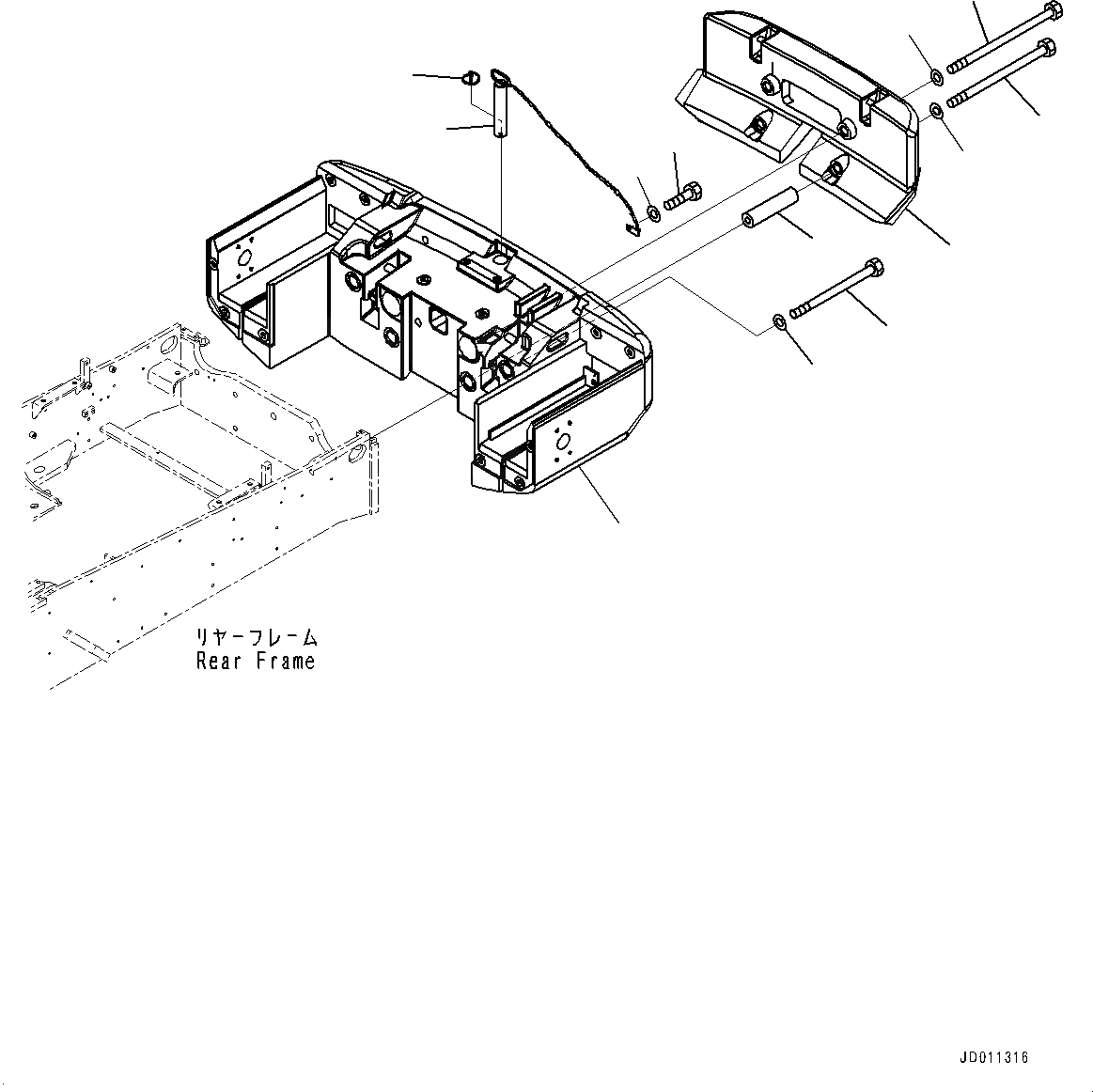 Схема запчастей Komatsu WA380-6 - ПРОТИВОВЕС, С ДОПОЛН. ПРОТИВОВЕС ДЛЯ ЗАХВАТА БРЕВЕН И ВИЛЫ, КРЕПЛЕНИЕ (№99-) ПРОТИВОВЕС, С ДОПОЛН. ПРОТИВОВЕС ДЛЯ ЗАХВАТА БРЕВЕН И ВИЛЫ