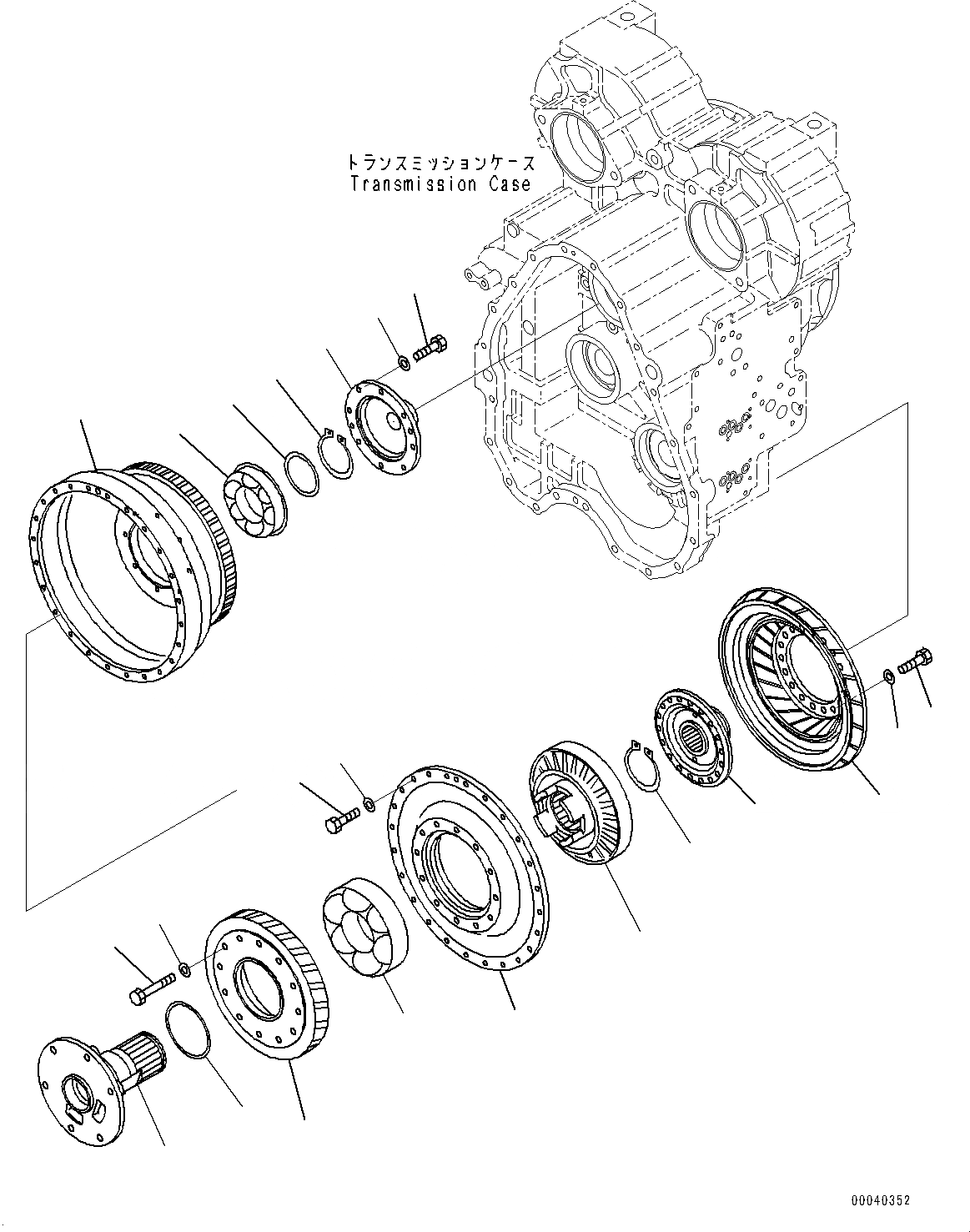 Схема запчастей Komatsu WA380-6 - ГИДРОТРАНСФОРМАТОР И ТРАНСМИССИЯ, НАСОС И TURBINE (№99-) ГИДРОТРАНСФОРМАТОР И ТРАНСМИССИЯ, С ЭКСТРЕНН. УПРАВЛ.