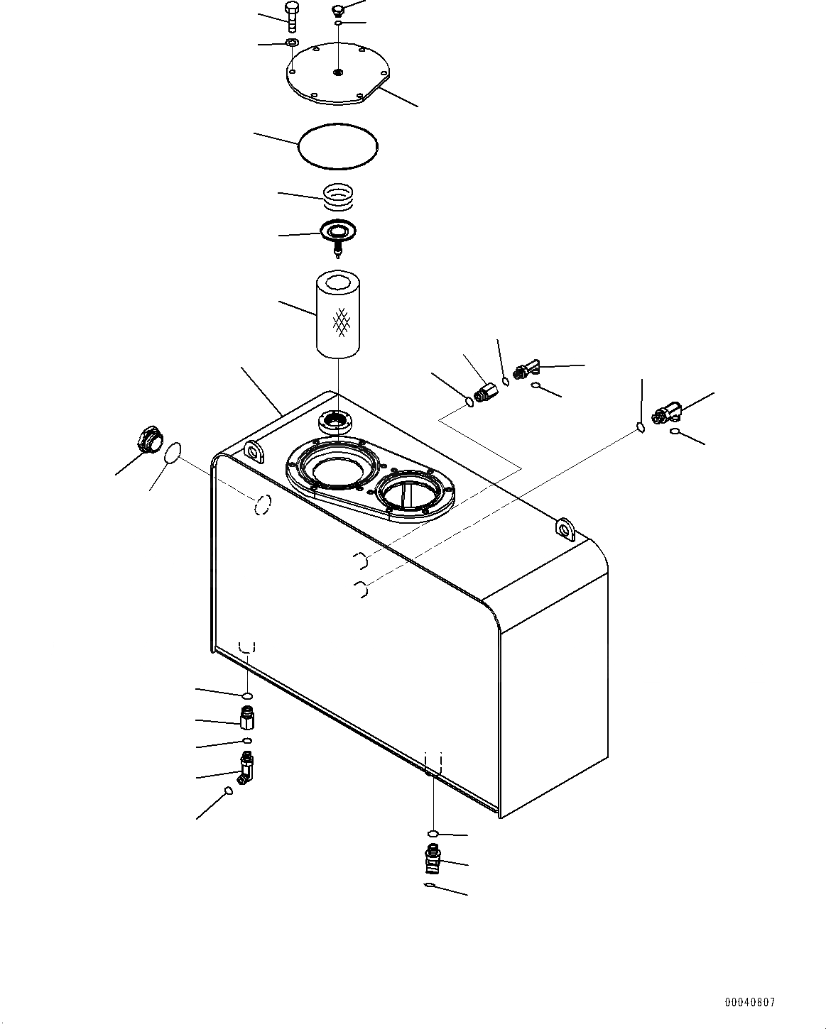 Схема запчастей Komatsu WA380-6 - ГИДР. БАК., БАК И ЭЛЕМЕНТ (№99-) ГИДР. БАК., БЕЗ ЭКСТРЕНН. РУЛЕВ. УПРАВЛЕНИЕ, АВТОМАТИЧ. УПРАВЛ-Е ТИП