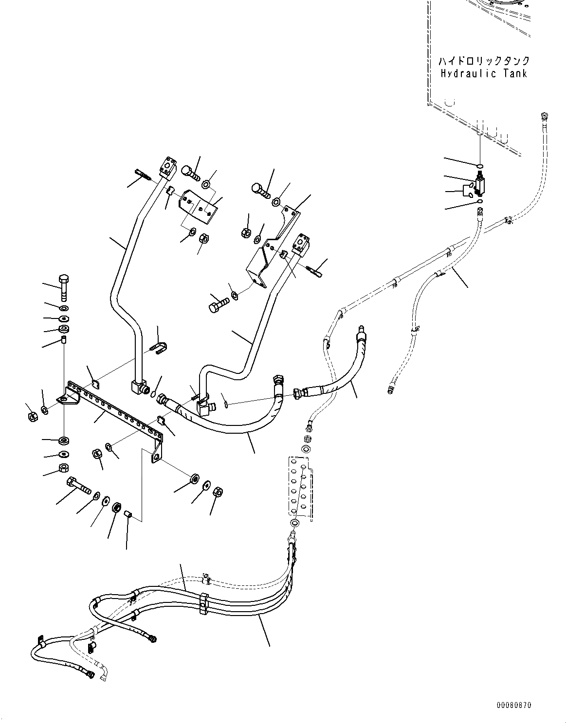 Схема запчастей Komatsu WA380-6 - ГИДРОЛИНИЯ, КЛАПАН PPCТРУБЫ, ПЕРЕДН. (/) (№99-) ГИДРОЛИНИЯ, ДЛЯ 3-Х СЕКЦИОНН. КЛАПАН ARRANGEMENT, С ЭЛЕКТРОНН. УПРАВЛ-ЕLED ПОДВЕСКА СИСТЕМА (ECSS)
