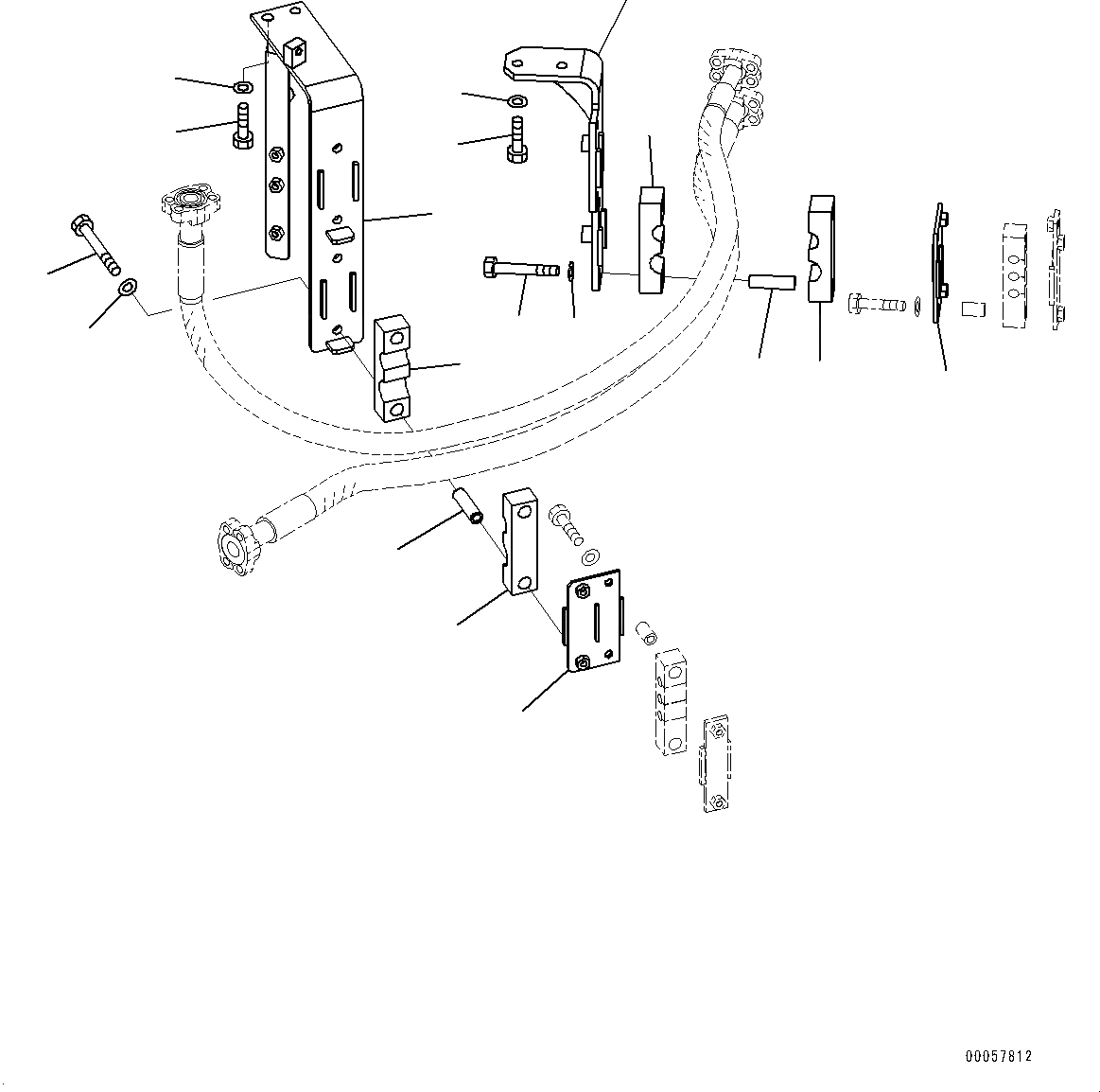 Схема запчастей Komatsu WA380-6 - ГИДРОЛИНИЯ, ГИДРАВЛ МАСЛ. НАСОС КРЕПЛЕНИЕ ПАТРУБКОВ (№99-) ГИДРОЛИНИЯ, С ORBIT-ROLL СИСТЕМАУПРАВЛЕНИЯ ПОВОРОТОМ, ДЛЯ 4-Х СЕКЦИОНН. КЛАПАН ARRANGEMENT, С ЭЛЕКТРОНН. УПРАВЛ-ЕLED ПОДВЕСКА СИСТЕМА (