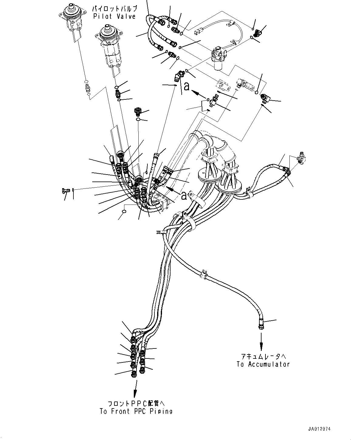 Схема запчастей Komatsu WA380-6 - УПРАВЛЕНИЕ ПОГРУЗКОЙ БЛОК, PPC ТРУБЫ (/) (№99-) УПРАВЛЕНИЕ ПОГРУЗКОЙ БЛОК, С -MONO РЫЧАГ УПРАВЛЕНИЕ ПОГРУЗКОЙ