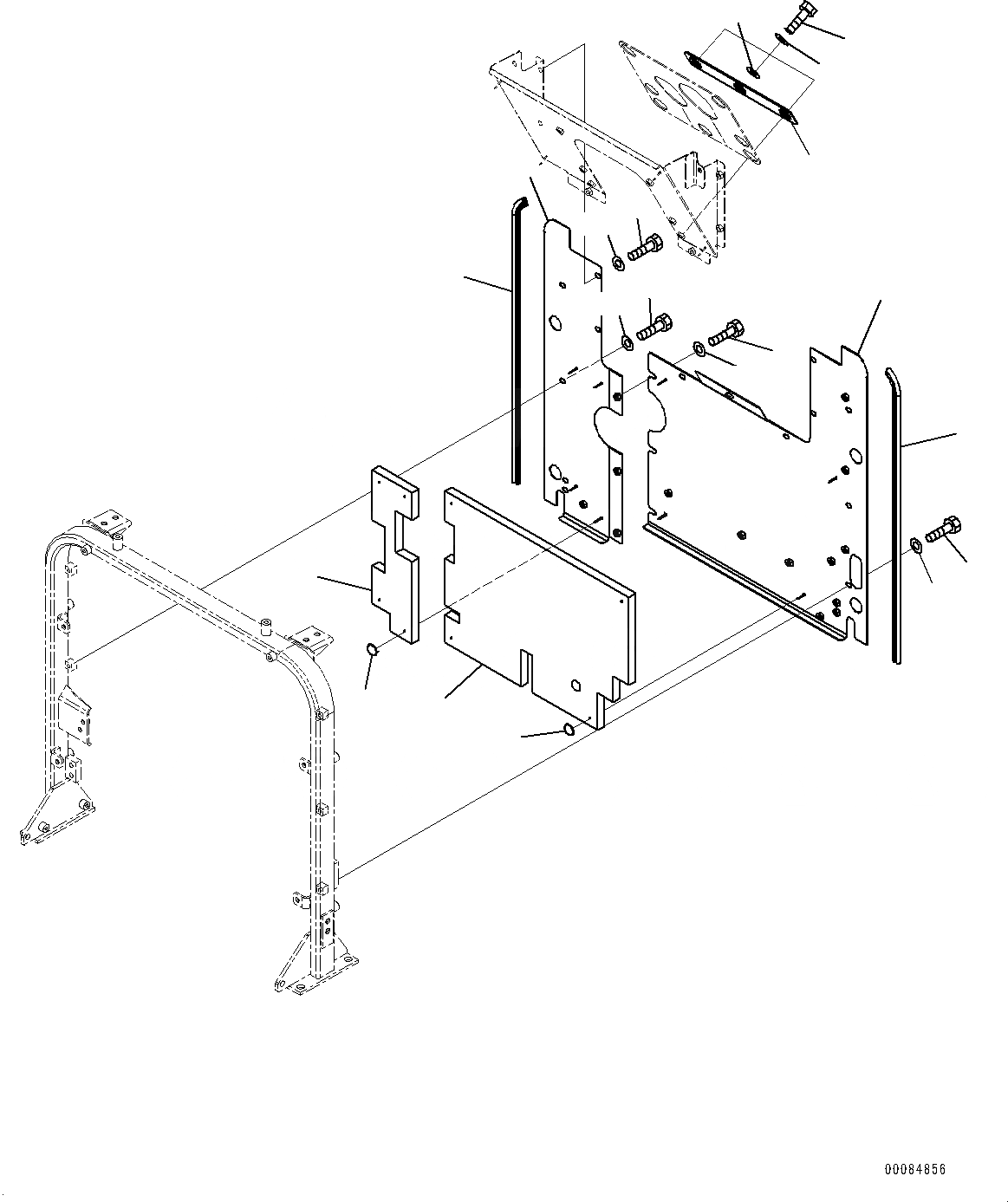 Схема запчастей Komatsu WA380-6 - КАПОТ, ДЕФЛЕКТОР (/) (№99-) КАПОТ, С ПРЕФИЛЬТР