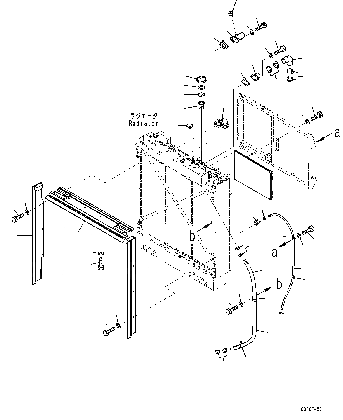 Схема запчастей Komatsu D155AX-6 - СИСТЕМА ОХЛАЖДЕНИЯ, СИСТЕМА ТРУБ РАДИАТОРА (№87-) СИСТЕМА ОХЛАЖДЕНИЯ