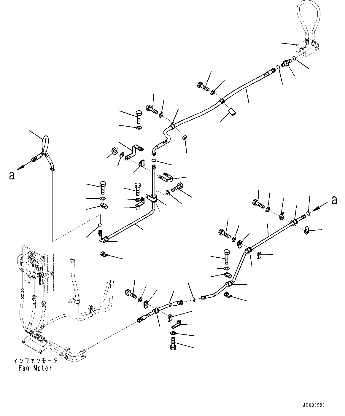 Схема запчастей Komatsu D155AX-6 - ЛИНИИ МАСЛООХЛАДИТЕЛЯ, (/) (№88-) ЛИНИИ МАСЛООХЛАДИТЕЛЯ, LANDFILL СПЕЦ-ЯIFICATION