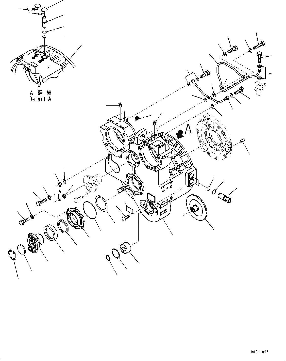 Схема запчастей Komatsu D155AX-6 - СИЛОВАЯ ПЕРЕДАЧА, КОРПУС ГИДРОТРАНСФОРМАТОРА (/) (№88-) СИЛОВАЯ ПЕРЕДАЧА