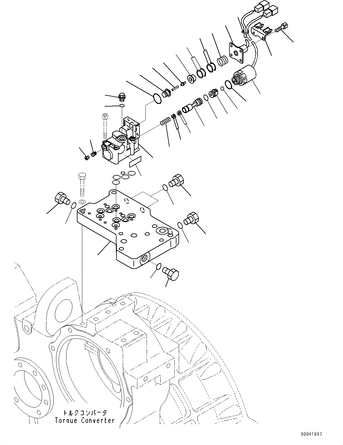 Схема запчастей Komatsu D155AX-6 - СИЛОВАЯ ПЕРЕДАЧА, ГИДРОТРАНСФОРМАТОР КЛАПАН (/) (№88-) СИЛОВАЯ ПЕРЕДАЧА